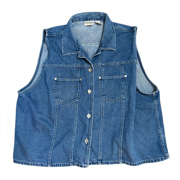 Vintage Laura Gayle Blue Denim Vest - Picture 2 of 11